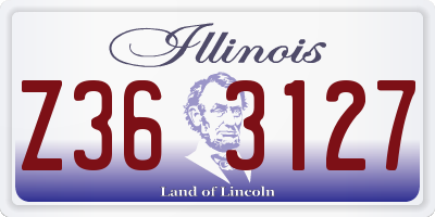 IL license plate Z363127