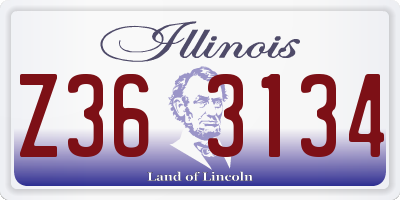 IL license plate Z363134