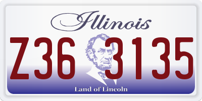 IL license plate Z363135