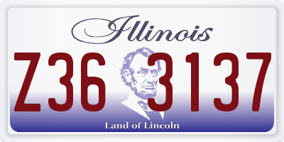 IL license plate Z363137