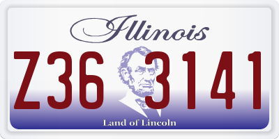 IL license plate Z363141