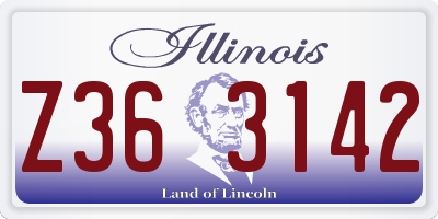 IL license plate Z363142