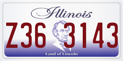 IL license plate Z363143