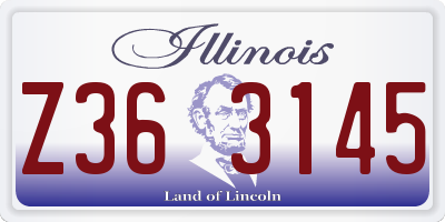 IL license plate Z363145