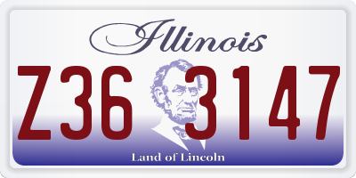 IL license plate Z363147