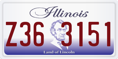 IL license plate Z363151