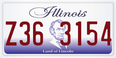 IL license plate Z363154