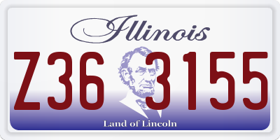 IL license plate Z363155