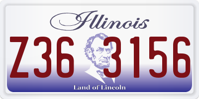 IL license plate Z363156