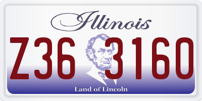 IL license plate Z363160