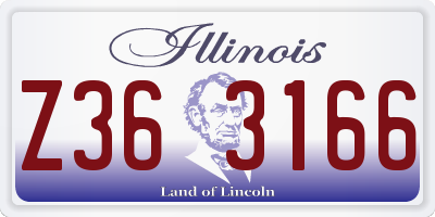 IL license plate Z363166