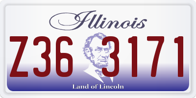 IL license plate Z363171