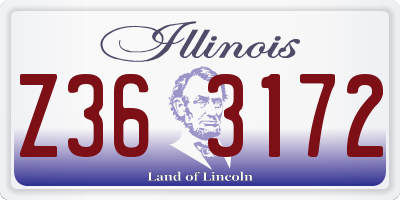 IL license plate Z363172