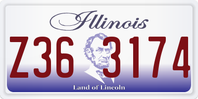 IL license plate Z363174