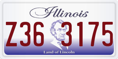 IL license plate Z363175