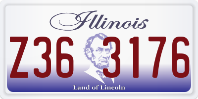 IL license plate Z363176
