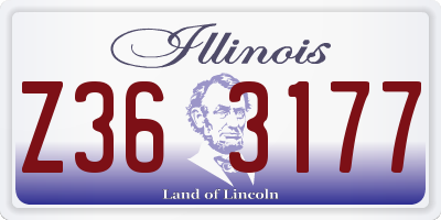 IL license plate Z363177