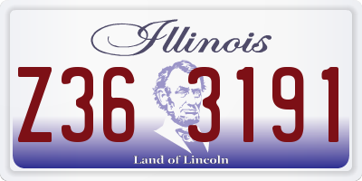 IL license plate Z363191
