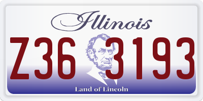 IL license plate Z363193