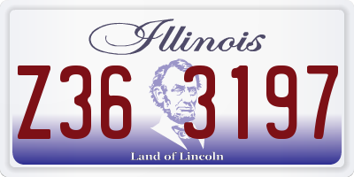 IL license plate Z363197