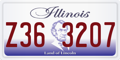 IL license plate Z363207