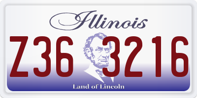 IL license plate Z363216