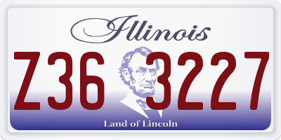 IL license plate Z363227