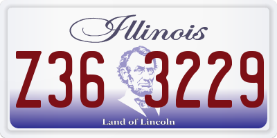 IL license plate Z363229