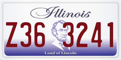 IL license plate Z363241