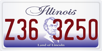 IL license plate Z363250