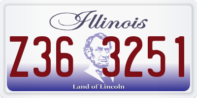 IL license plate Z363251