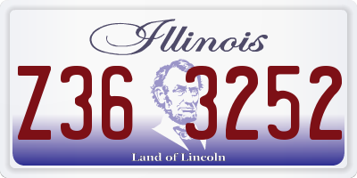 IL license plate Z363252
