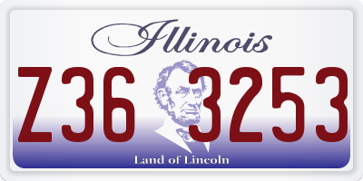 IL license plate Z363253