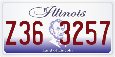 IL license plate Z363257