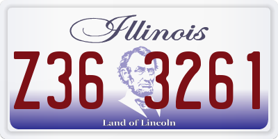 IL license plate Z363261
