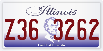 IL license plate Z363262