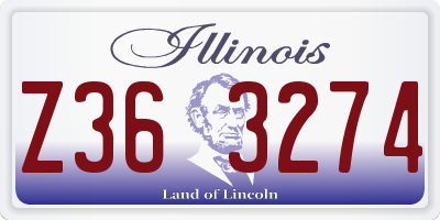 IL license plate Z363274