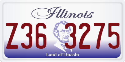 IL license plate Z363275