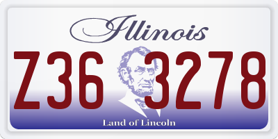 IL license plate Z363278