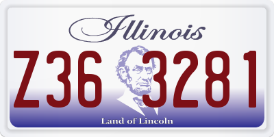 IL license plate Z363281