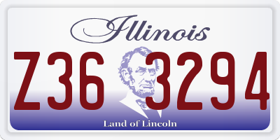 IL license plate Z363294