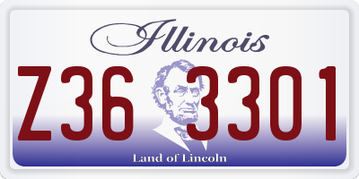 IL license plate Z363301