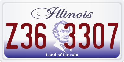 IL license plate Z363307