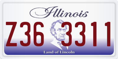 IL license plate Z363311