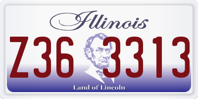 IL license plate Z363313
