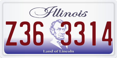 IL license plate Z363314