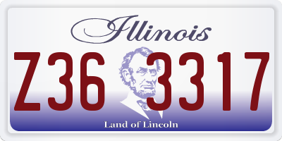 IL license plate Z363317