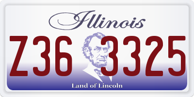 IL license plate Z363325