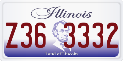 IL license plate Z363332