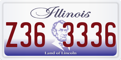 IL license plate Z363336